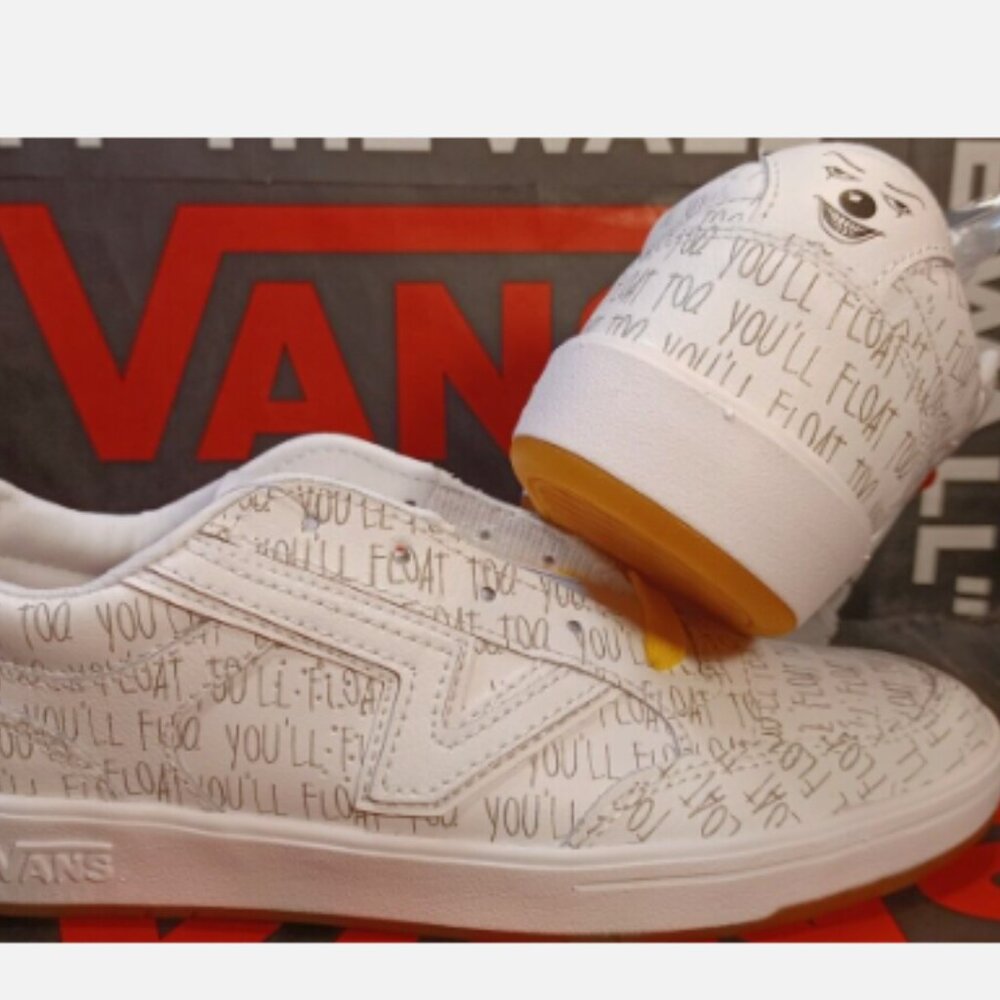 Mens 5.5/Women 7 Vans X IT Lowland CC True White Yellow Sneakers Limited-Edition